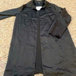 Missguided black long satin dress/over shirt